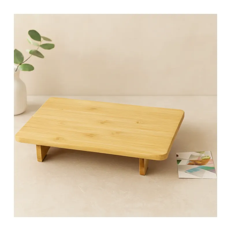 Bambu Ahşap Dikdörtgen Sunum Panosu 32.5x21.5 cm Ayaklı 5 cm