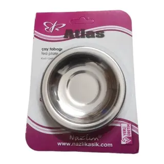 6'li Metal Çay Tabağı