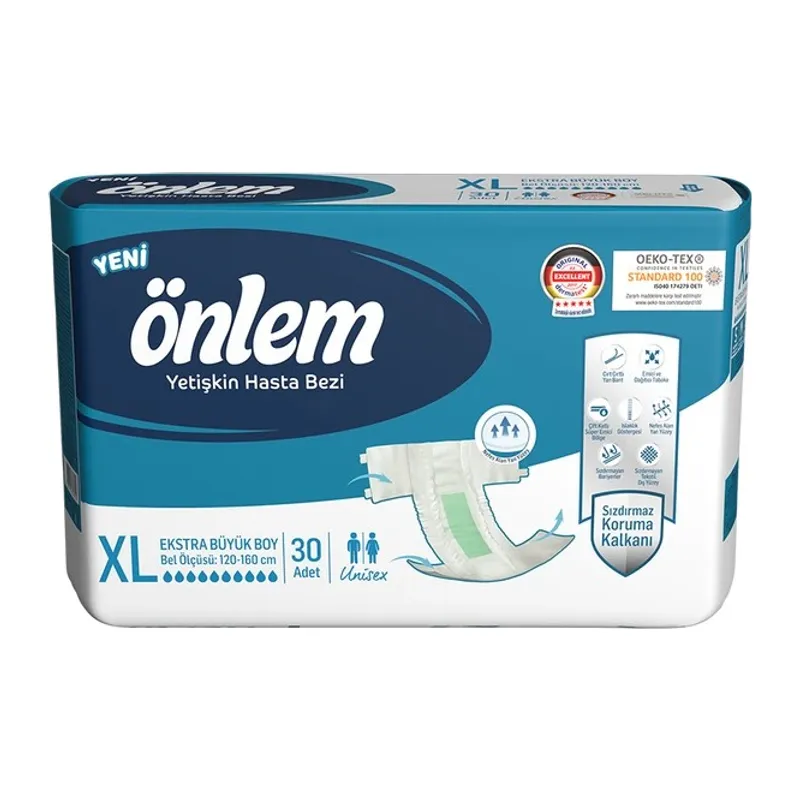 Belbantlı Yetişkin Hasta Bezi - XL - 120 Adet, 4 Paket