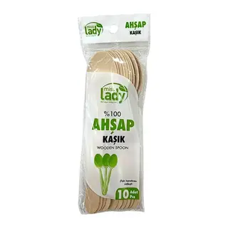 10'li Lüks Ahşap Kaşık