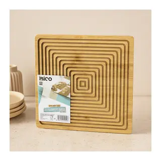 Bambu Servis ve Sunum Tahtası 28x28 cm (Çift Taraflı)
