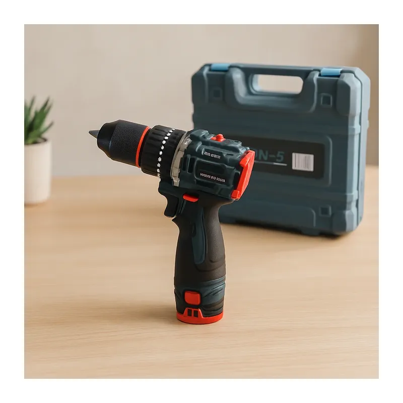 24V Fırçasız Şarjlı Darbeli Matkap + Uç Seti - 5.0Ah, 1550 RPM, 2 Batarya
