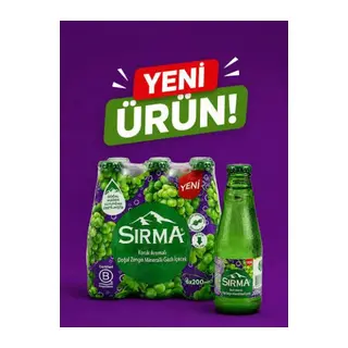 SIRMA KÖRÜK ÜZÜM MEYVE CAM 200 ML (24 Adet)