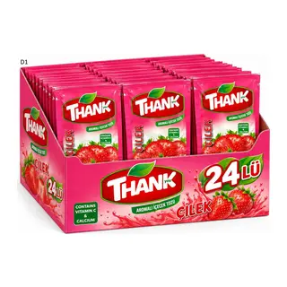 TENK MEYVELİ İÇECEK TOZ ÇİLEK 12 GR (24 Adet)