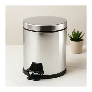 Pedallı Çöp Kovası 3 L Krom Metal