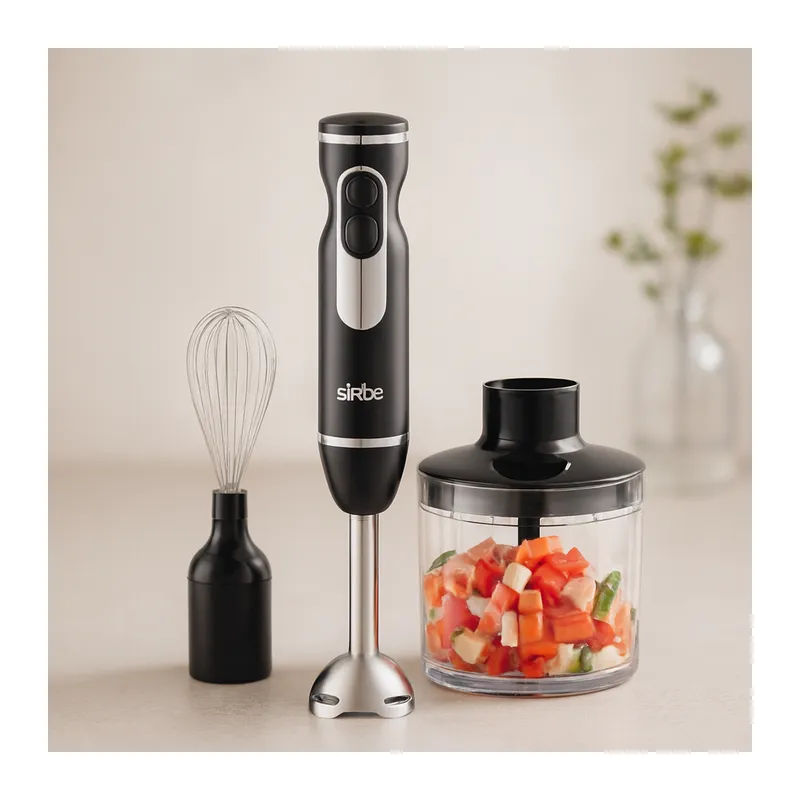 El Blender Seti 700 ml Paslanmaz Çelik Bıçak 2 Hız