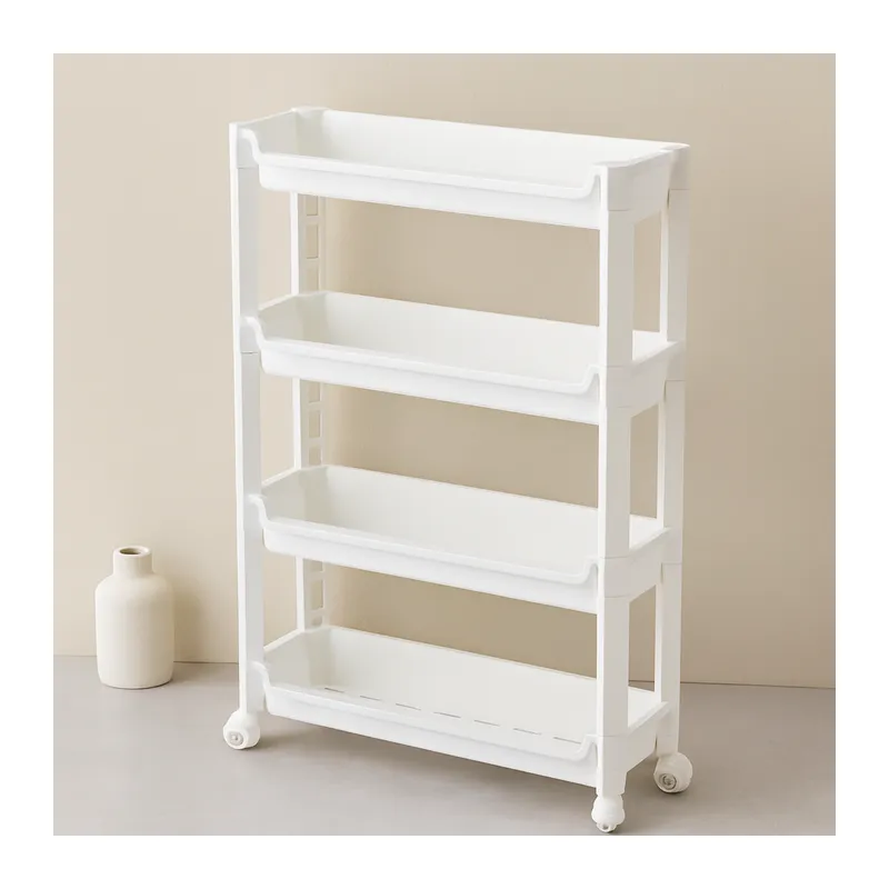 4 Katlı Tekerlekli Sepet Organizer Raf 465x145x670mm
