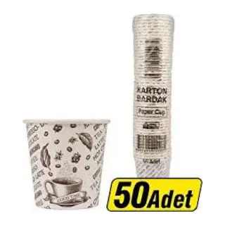 KAĞIT KARTON BARDAK KÜÇÜK 4 OZ 50 Lİ