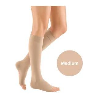 Duomed Dizaltı Varis Çorabı - CCL2 - Burnu Açık - Bej - Medium