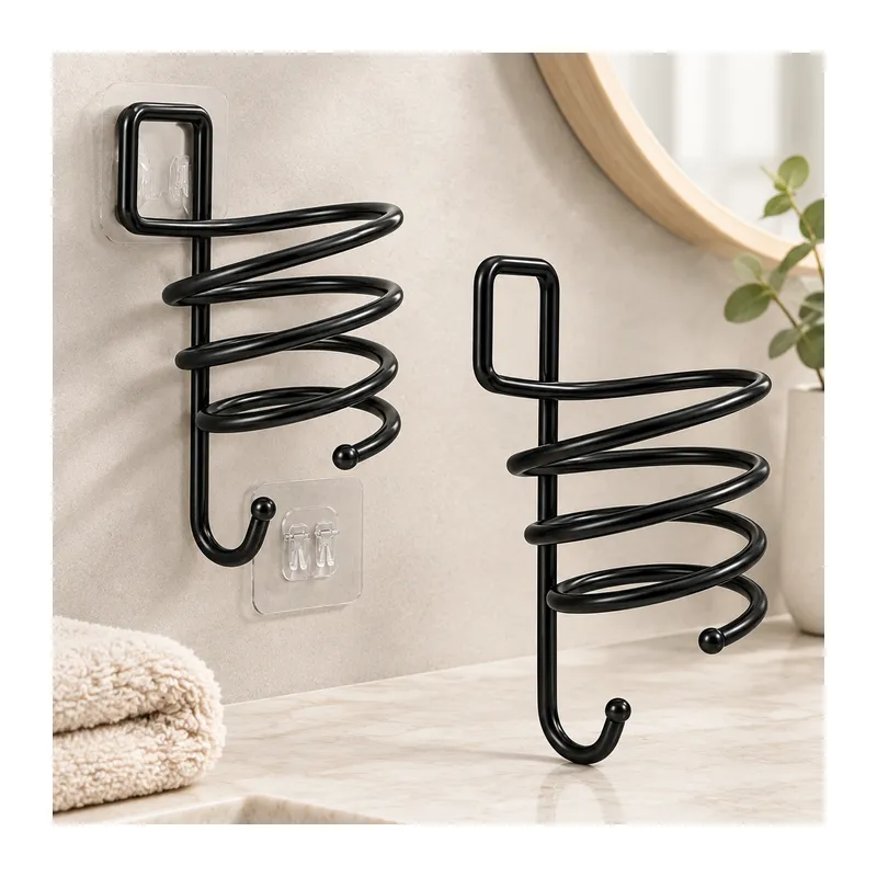 Siyah Metal Fön Makine Askısı
