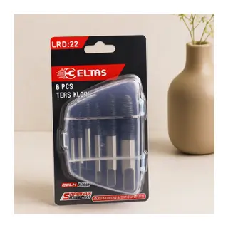 Ters Klavuz Uç Vida Çıkarıcı Seti 6 Parça (3-22 mm)