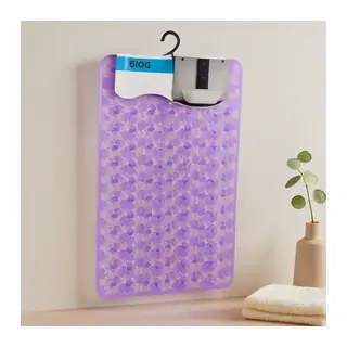 Kaydırmaz PVC Banyo ve Küvet Paspası Petek Desenli Şeffaf-Buzlu (37x68 cm)