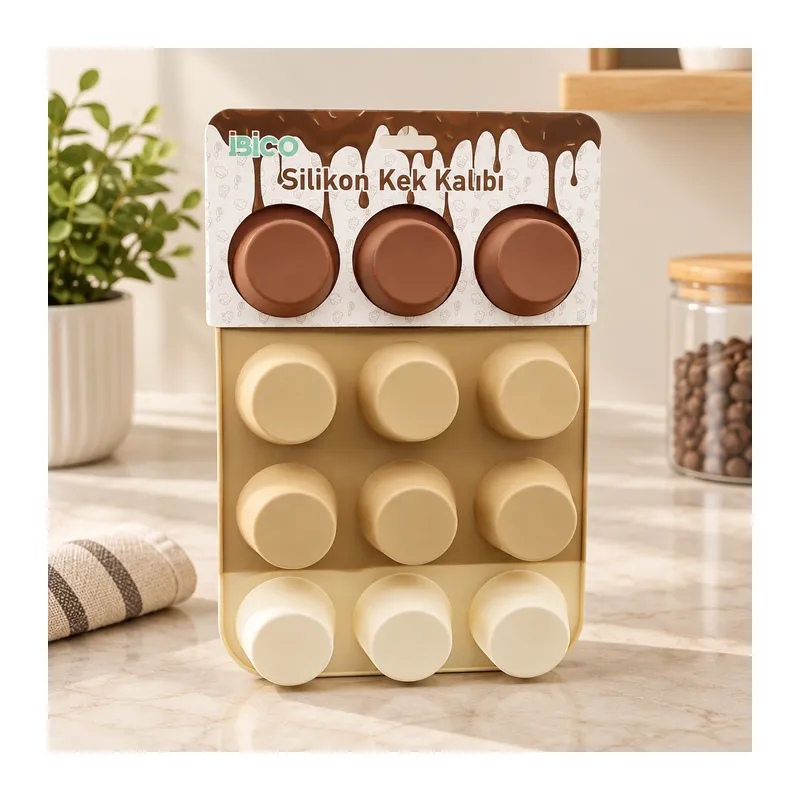 Silikon Muffin Kek Kalıbı Askılı