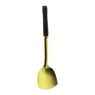 Metal Servis Spatulası Ahşap Saplı Gold