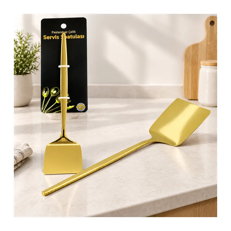 Altın Renk Metal Servis Spatula