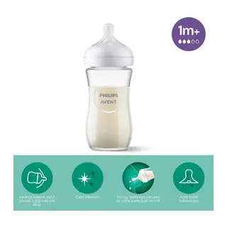 Doğal Tepkili Natural Response Cam Biberon 240 ml 1+ Ay