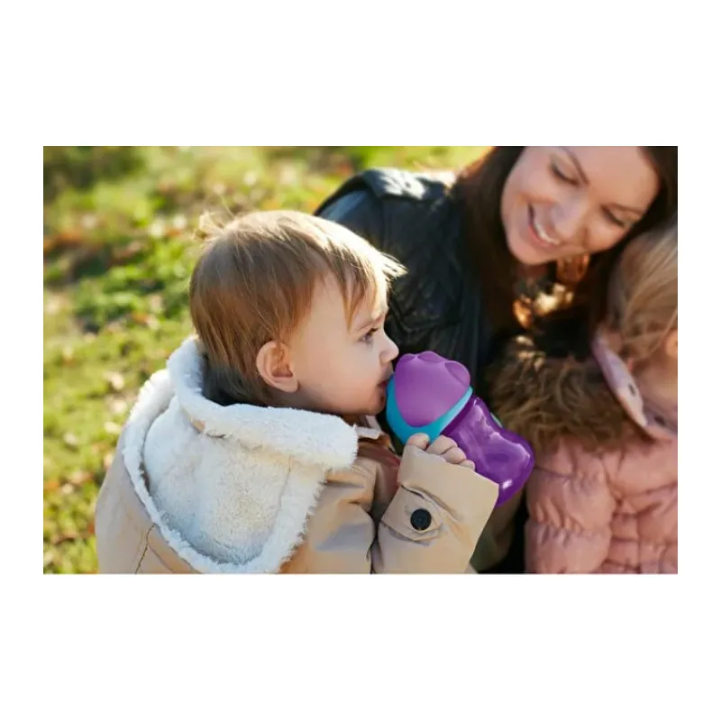 Desenli Pipetli Bardak 200 ml Kız