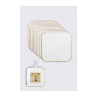Organik 28x28 10'Lu Penye Mendil 90101 Ekru