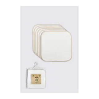 Organik 28x28 6'Lı Penye Mendil 90103 Ekru