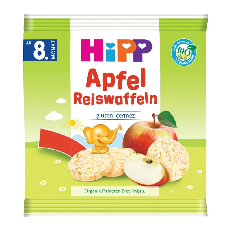 Organik Elmalı Pirinçli Bebek Gofreti 30 Gr
