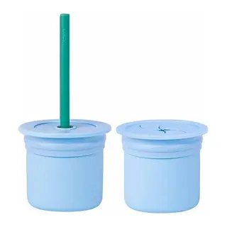 Ham+Hüp Pipetli Silikon Bardak Seti Mineral Blue / Aqua Green