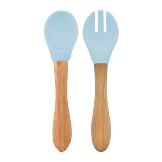 Mama Kaşığı ve Çatal Seti Mineral Blue