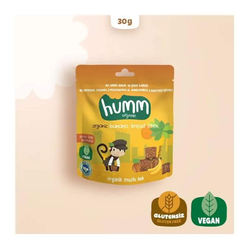 Organik Glutensiz Vegan Muzlu Kek 30 Gr