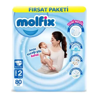 Bebek Bezi Fırsat Paketi 2 Beden 3-6 Kg 80 Adet