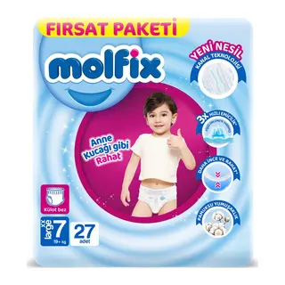 Külot Bez Fırsat Paketi 7 Beden 19+ Kg 27 Adet