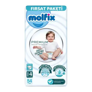 Premium Bebek Bezi Fırsat Paketi 4 Beden 7-14 Kg 54 Adet
