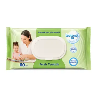 İzotonik Sulu Ferah Temizlik Islak Havlu Mendil 60'lı
