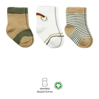 3'Lü Penye Rainbow Soket Çorap BS10113 Nil