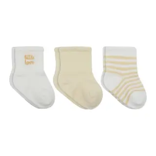 Little Love Girl 3'lü Penye Soket Çorap 10137 Ekru