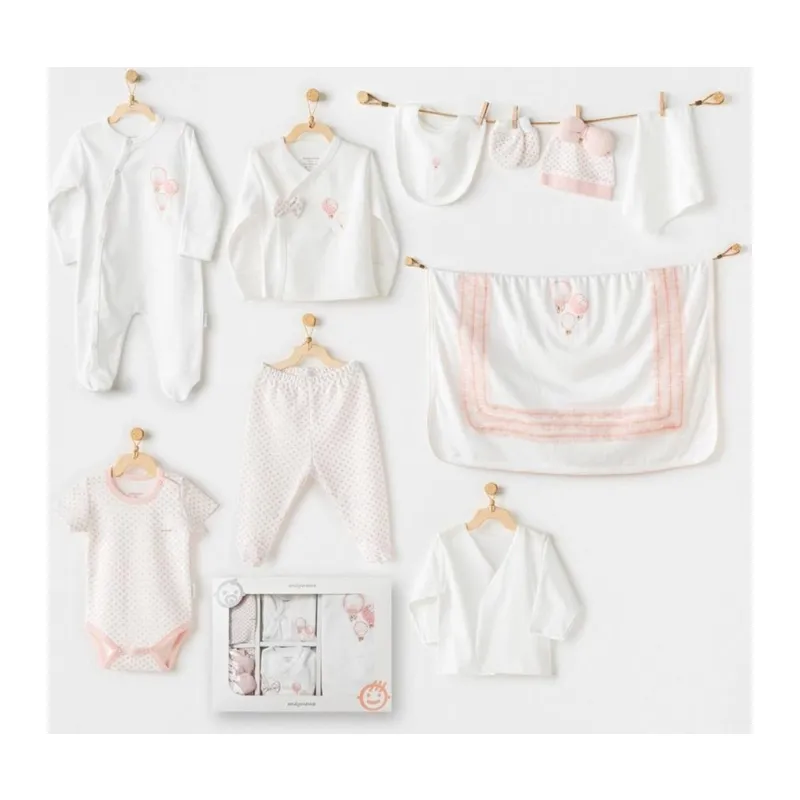 AC25551 Newborn Set Pınk Baloons 10'Lu Hastane Çıkışı Ekru
