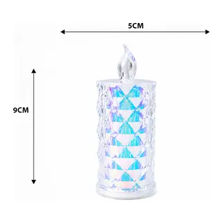 LED mum kristal plastik küçük boy pilli