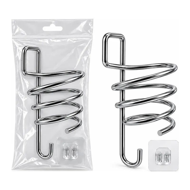 Krom Metal Fön Makinesi Askısı Yapışkanlı