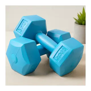 3 kg Plastik Köşeli Dambıl 2'li Set
