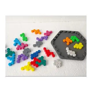 3D Baskı Montessori Altıgen Puzzle - Eğitici Petek Zekâ ve Mantık Oyunu