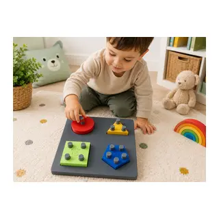 3D Baskı Montessori Şekil Eşleştirme Oyunu - Eğitici İnce Motor Beceri Seti