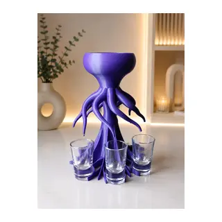 3D Baskı Ahtapot Shot Dispenser - Eğlenceli Bardak Dağıtıcı ve Masaüstü Sunum Aparatı