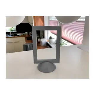 3D Baskı Modern Fotoğraf Çerçevesi - Masaüstü ve Raf Üstü Dekoratif Resimlik-Gri