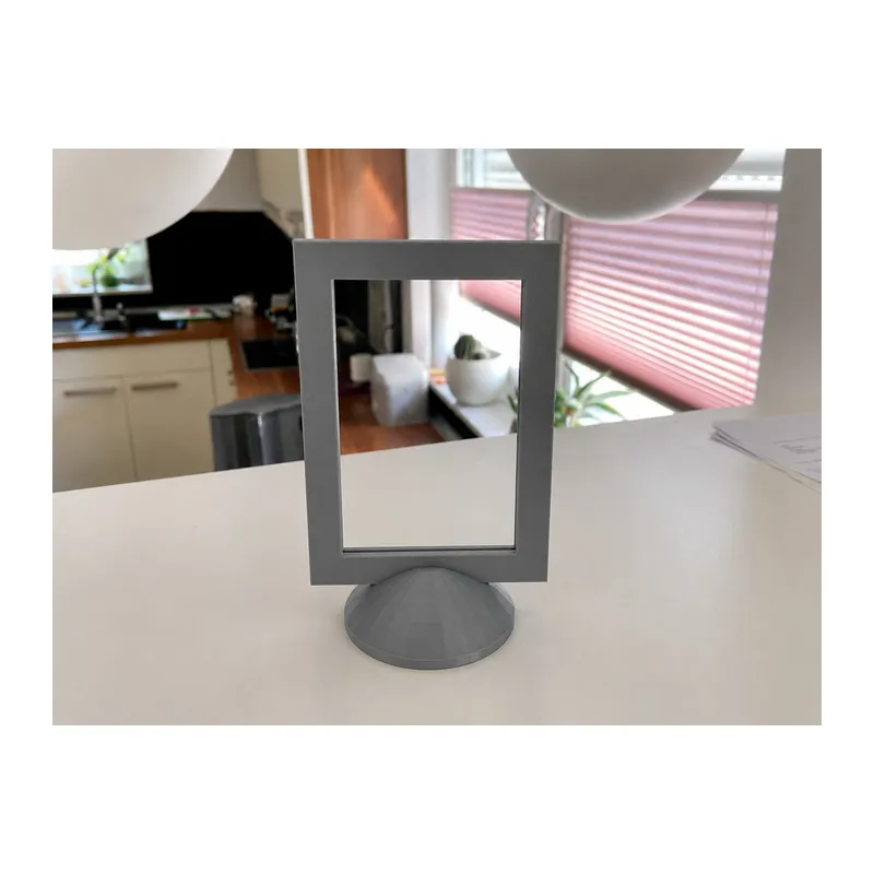 3D Baskı Modern Fotoğraf Çerçevesi - Masaüstü ve Raf Üstü Dekoratif Resimlik-Gri