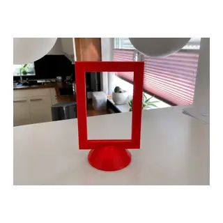 3D Baskı Modern Fotoğraf Çerçevesi - Masaüstü ve Raf Üstü Dekoratif Resimlik-Kırmızı
