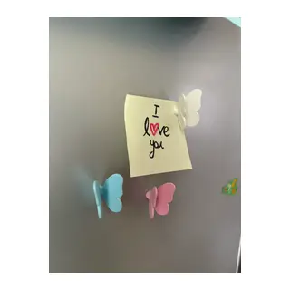 3D Baskı 3lü Kelebek Magnet Seti - Dekoratif Buzdolabı ve Metal Pano Süsü
