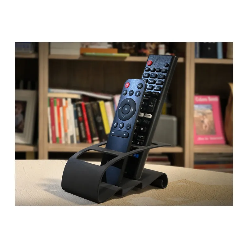 3D Baskı TV Kumandası ve Masaüstü Organizer - Uzaktan Kumanda Düzenleyici Stand-Siyah