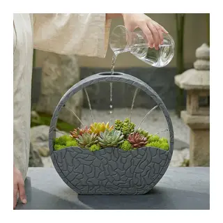 3D Baskı Self-Watering Planter - Kendi Kendini Sulayan Saksı-Gri