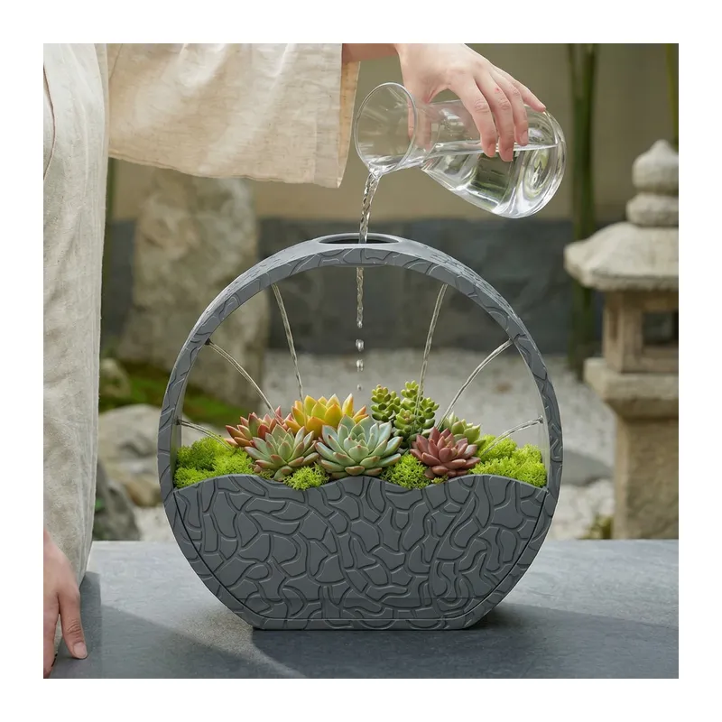 3D Baskı Self-Watering Planter - Kendi Kendini Sulayan Saksı-Gri