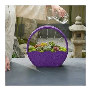 3D Baskı Self-Watering Planter - Kendi Kendini Sulayan Saksı-Mor