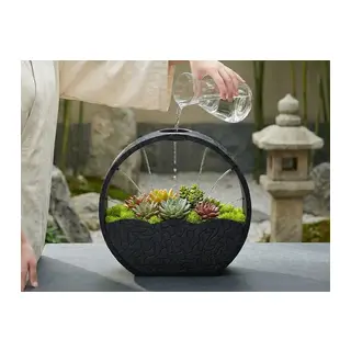 3D Baskı Self-Watering Planter - Kendi Kendini Sulayan Saksı-Siyah