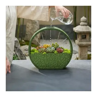 3D Baskı Self-Watering Planter - Kendi Kendini Sulayan Saksı-Yeşil